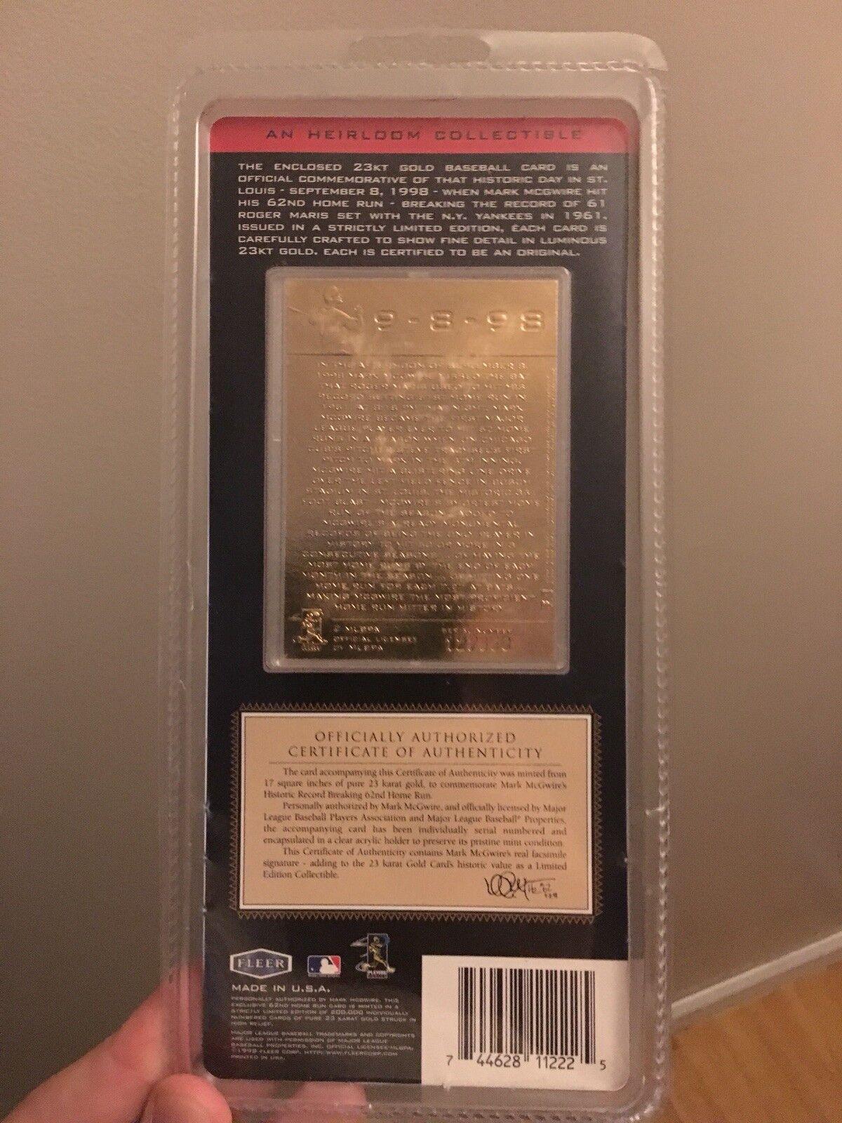 Mark Mcguire Card Collection Including Chase For 62 Set!!!