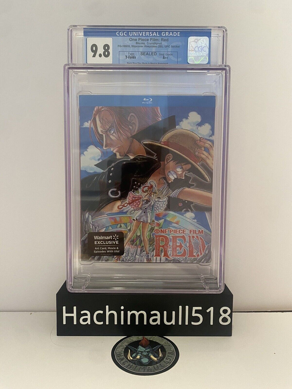 CGC 9.8 A++ One Piece Film Red Walmart Exclusive 9.4 Foil Slipcover DVD