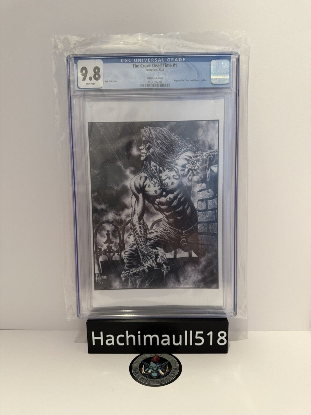 CGC 9.8 - The Crow Dead Time 1 Kyle Hotz B&W NYCC Virgin Ltd 200 W/COA