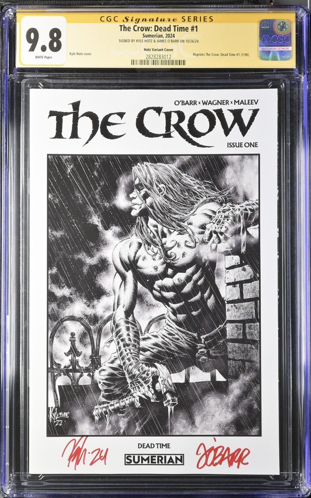CGC SS 9.8 - The Crow Dead Time 1 B&W NYCC Trade Signed Kyle Hotz & James O’Barr