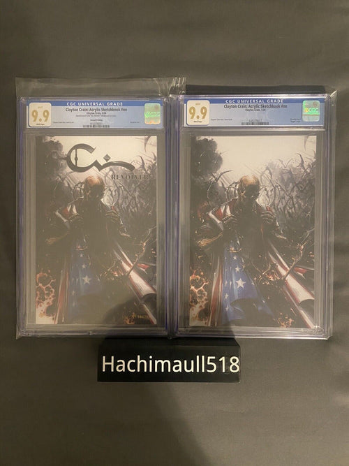 CGC 9.9 Clayton Crain Revolver Sketchbook Set Megacon Virgin and 2nd Print Trade