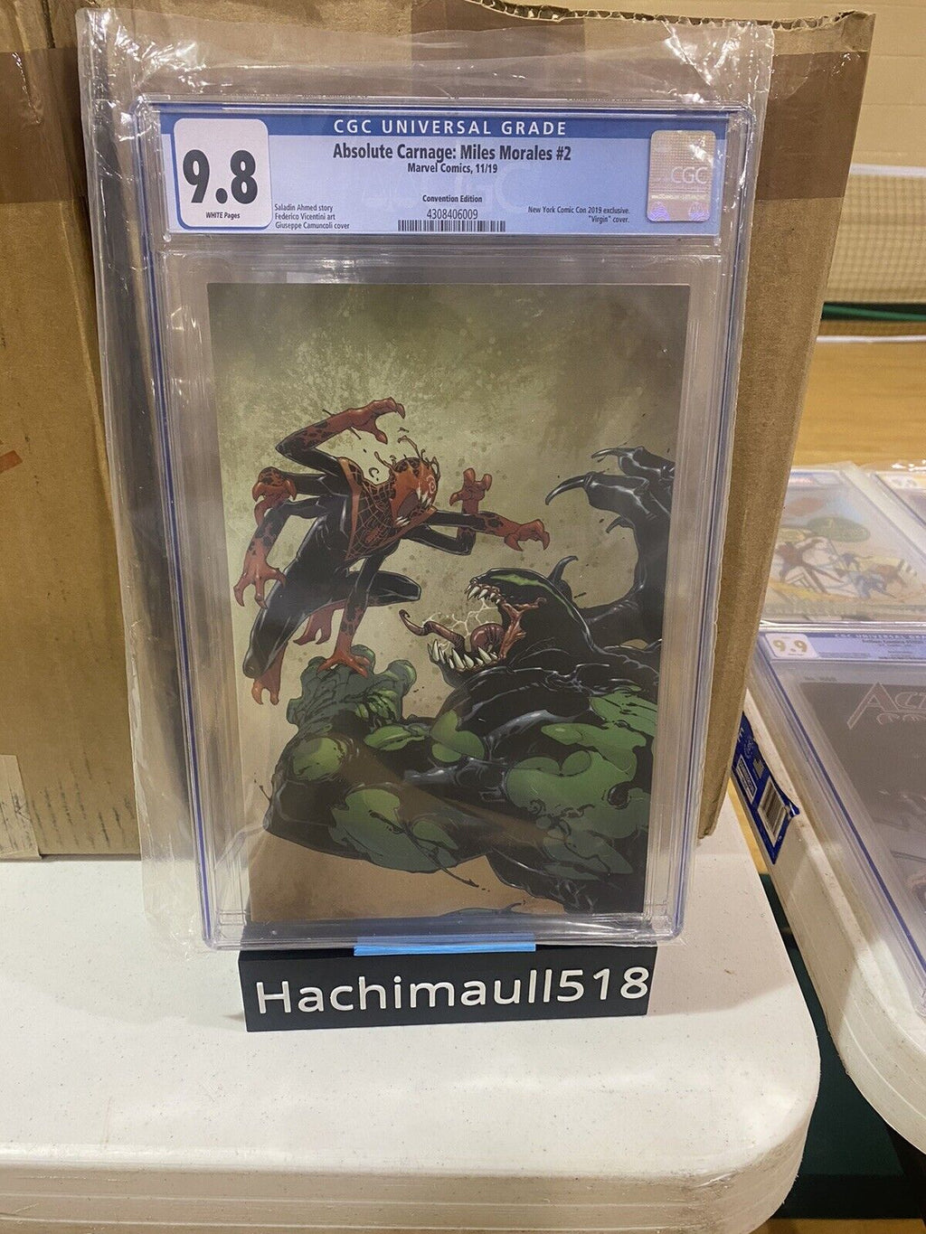 Absolute Carnage Miles Morales 2 NYCC Virgin CGC 9.8 Giuseppe Camuncoli