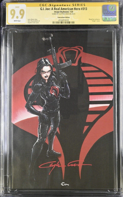 CGC SS 9.9 - GI Joe 313 Clayton Crain Baroness Virgin Signed In Red Megacon 2025