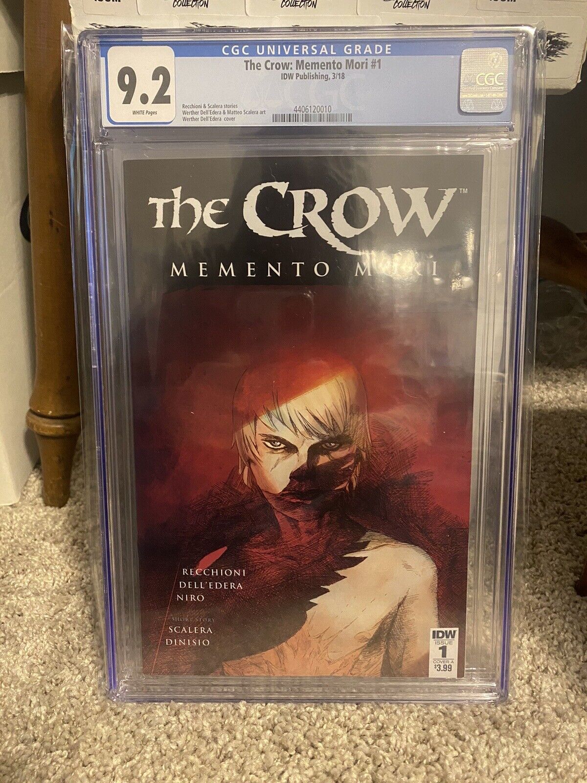 The Crow Memento Mori 1 CGC 9.2 IDW 2018 Werther Dell’Edera Cover A