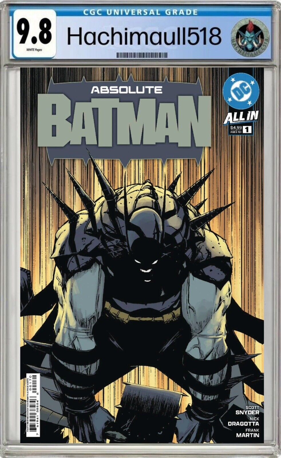 CGC 9.8 - Absolute Batman 1 4th Print  Cover A Nick Dragotta