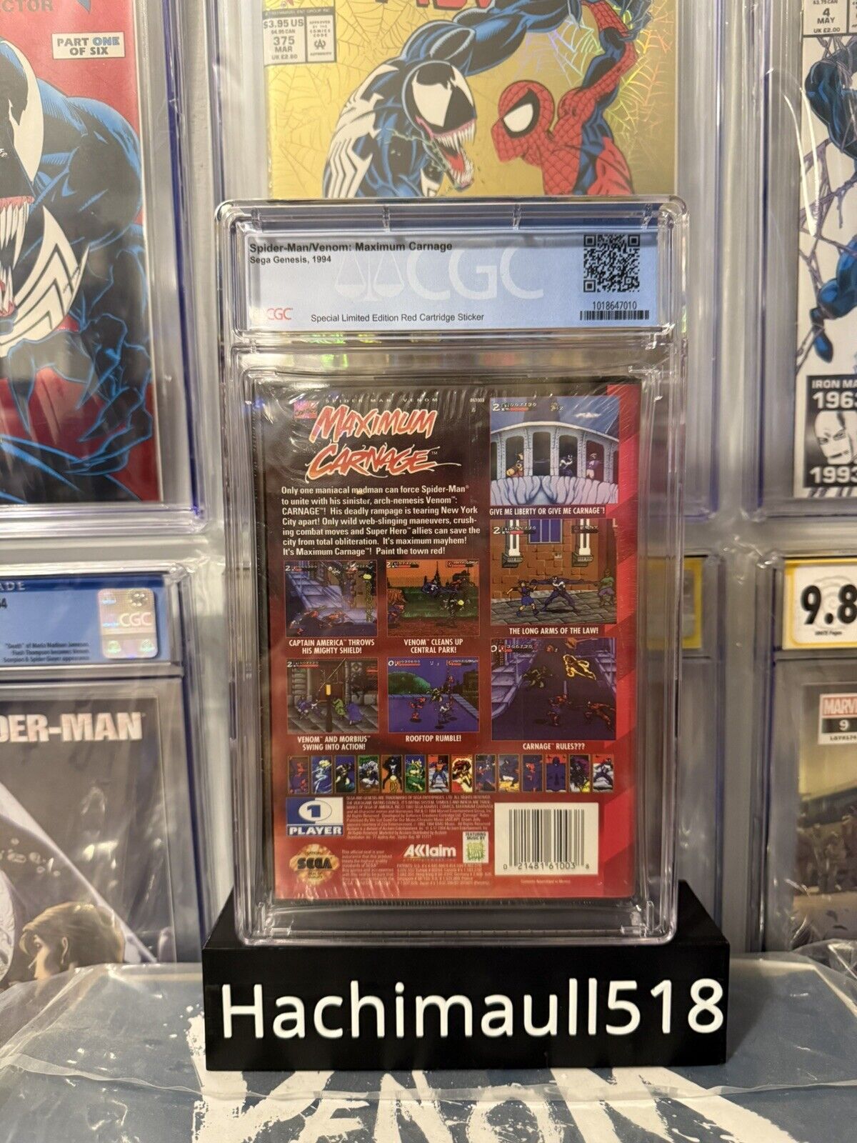CGC 9.8 A+ Seal Spiderman & Venom: Maximum Carnage Sega Genesis 1994 Clamshell