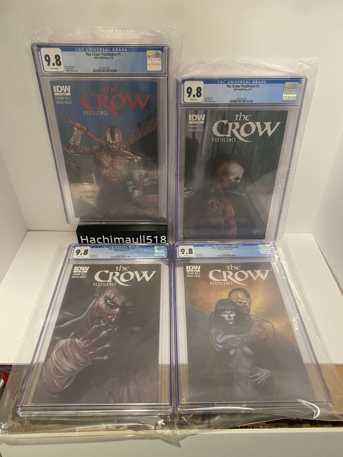 The Crow Pestilence 1 2 3 4 CGC 9.8 Complete Set James O’Barr Covers!