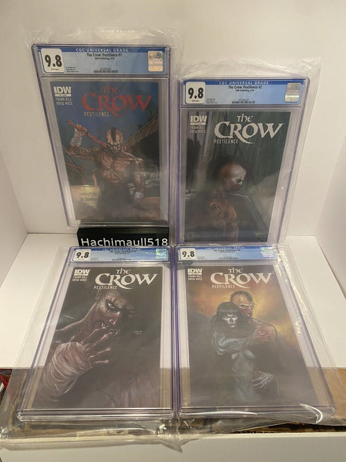 The Crow Pestilence 1 2 3 4 CGC 9.8 Complete Set James O’Barr Covers!
