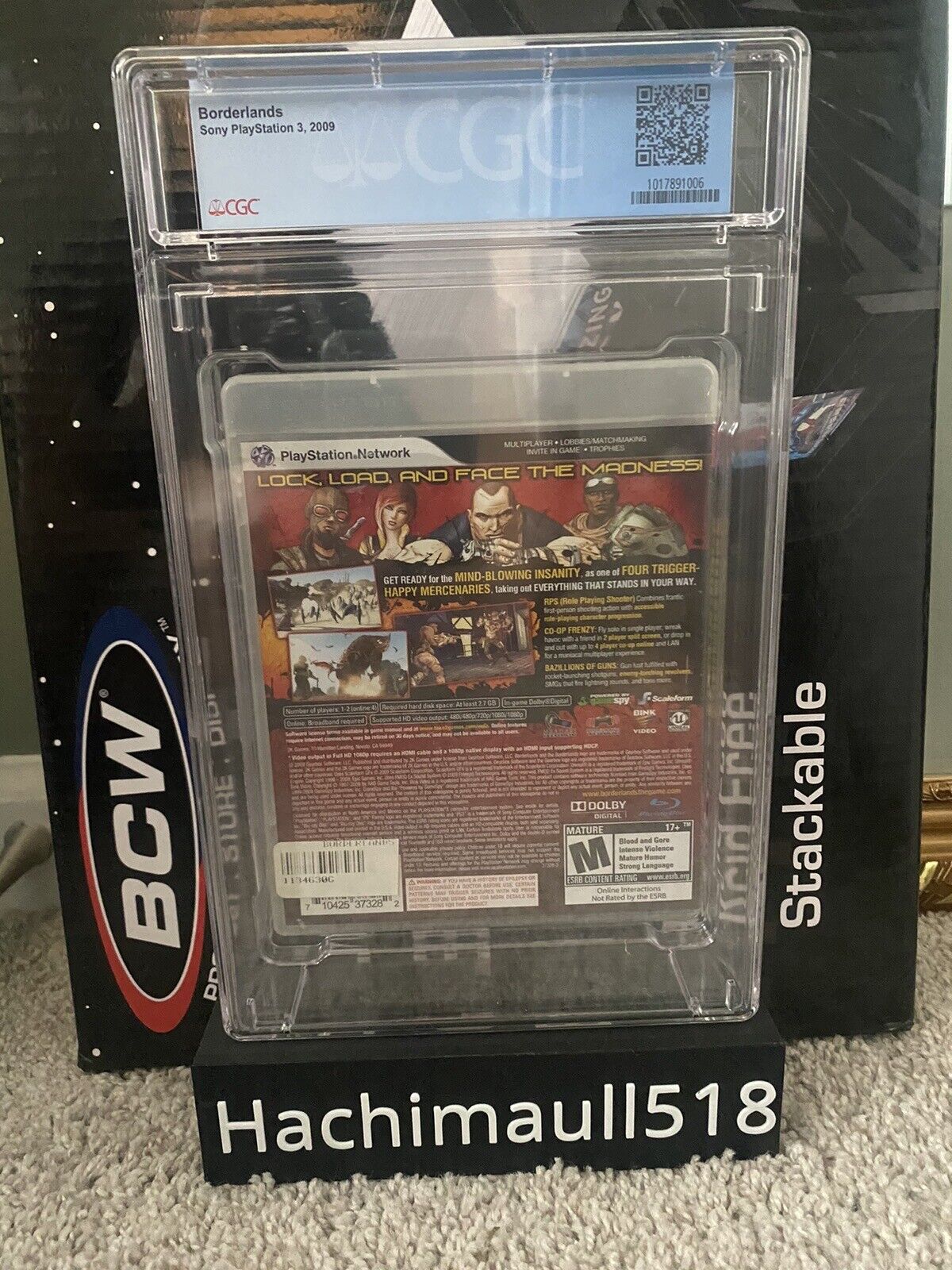 Borderlands 1 PS3 CGC 9.4 B+ Seal Not WATA Or VGA Ships Fast & Secure!