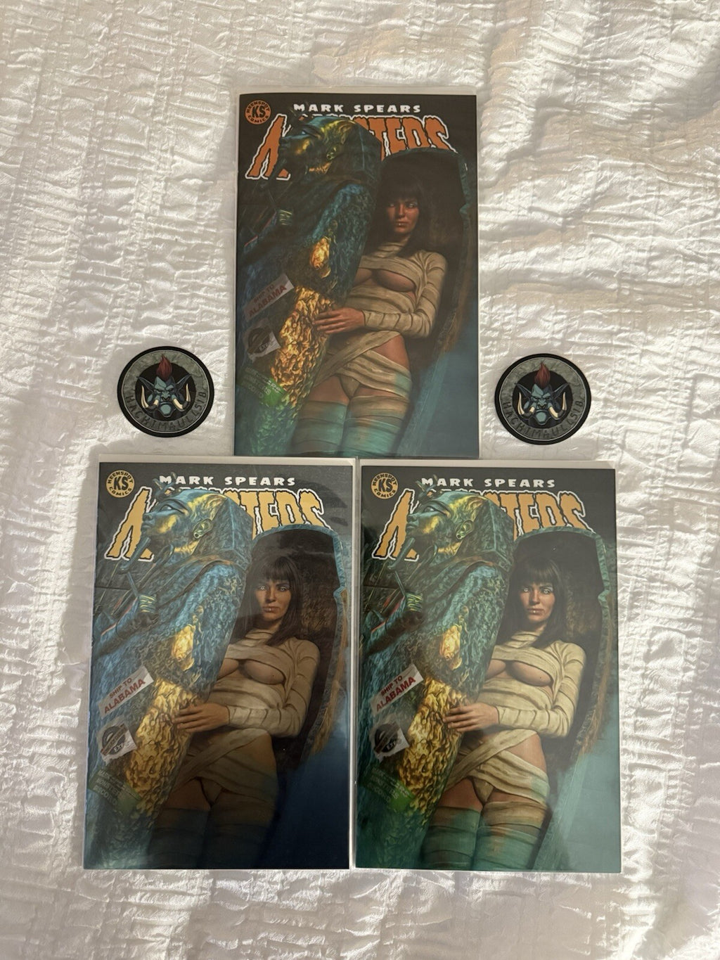 Mark Spears Monsters 4 Mummy Girl Huntsville Set Ltd 50/100/200 Metal Foil NM!