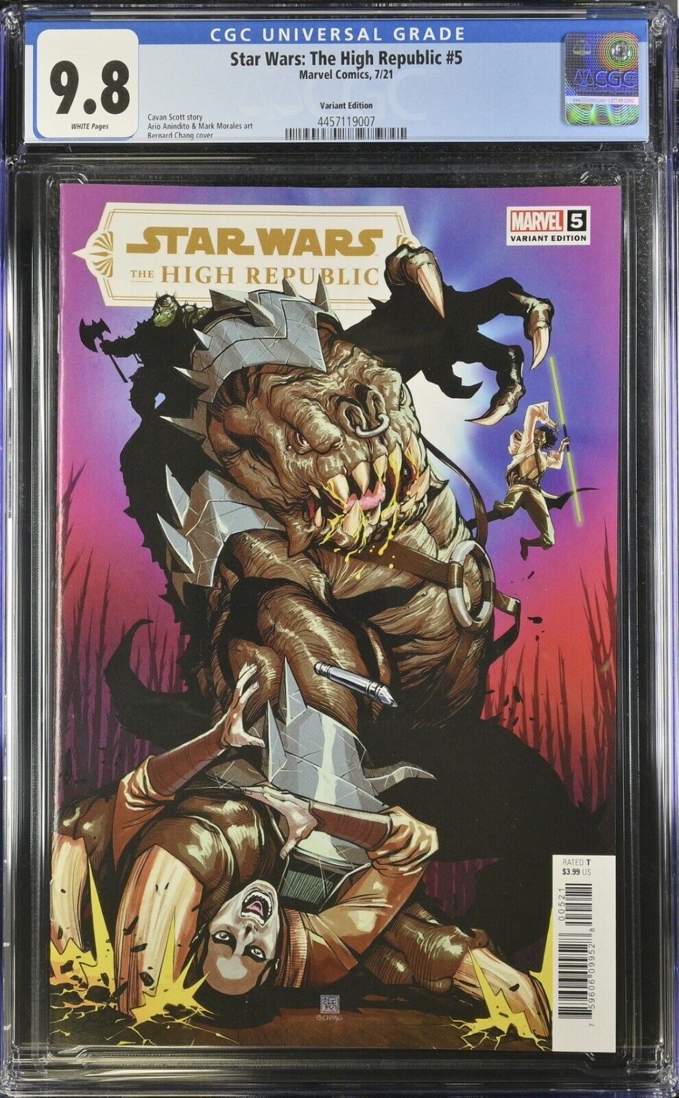 Star Wars The High Republic 5 CGC 9.8 Bernard Chang 1:25 Incentive Variant 2021
