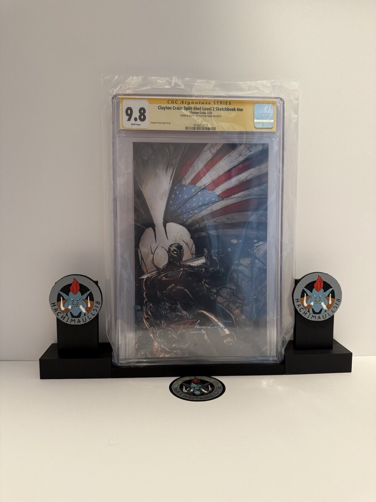 CGC SS 9.8 - Clayton Crain Split Shot Sketchbook Freedom Signature Megacon 2025