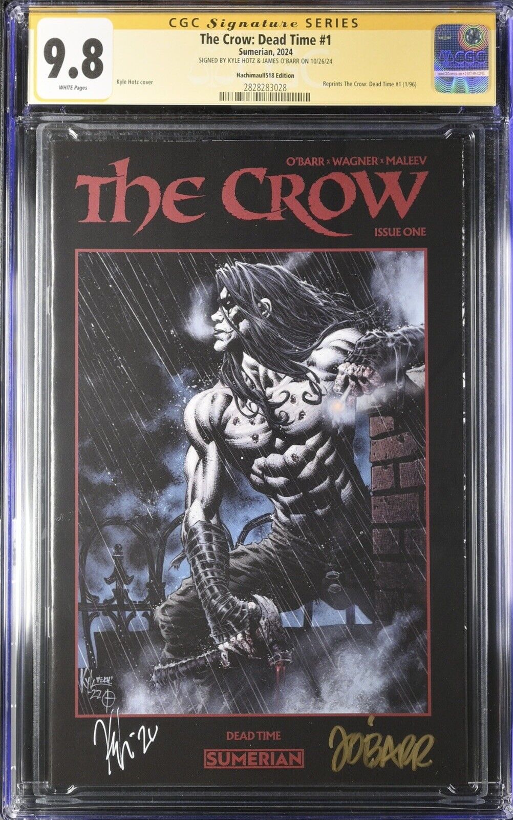 CGC SS 9.8 The Crow Dead Time 1 Color Trade Dbl Signed Kyle Hotz & James O’Barr