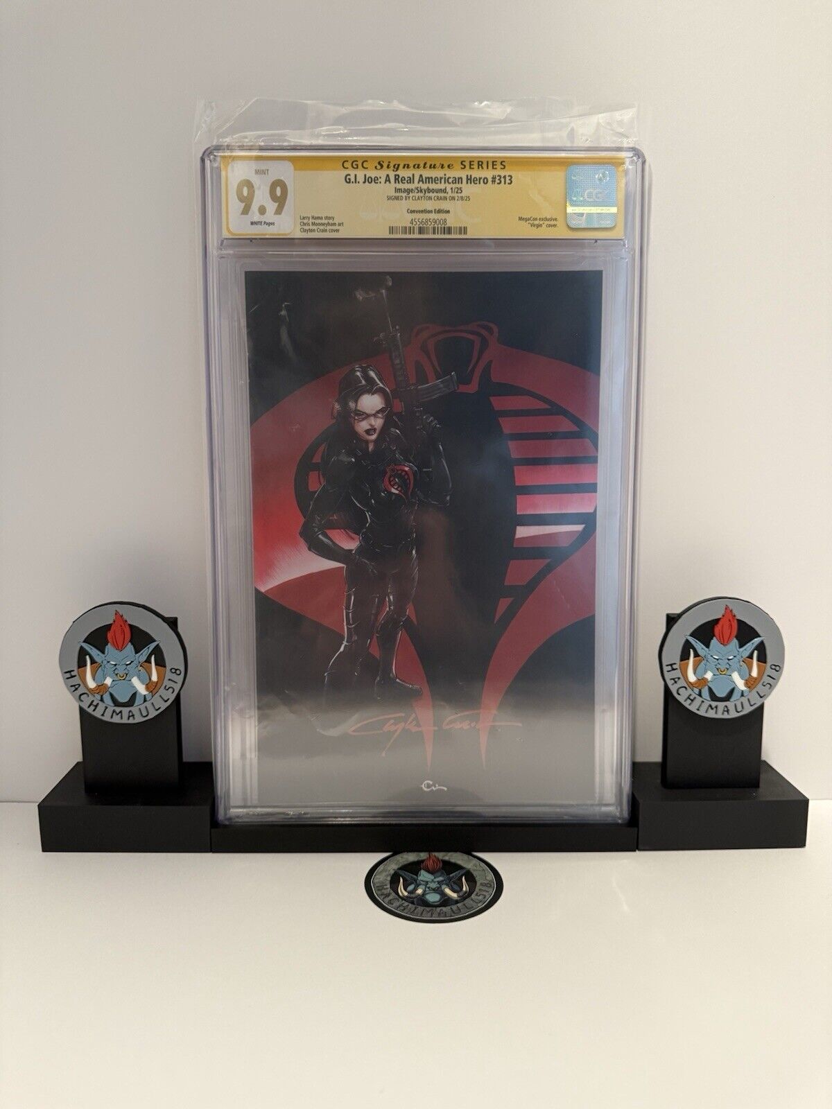CGC SS 9.9 - GI Joe 313 Clayton Crain Baroness Virgin Signed In Red Megacon 2025