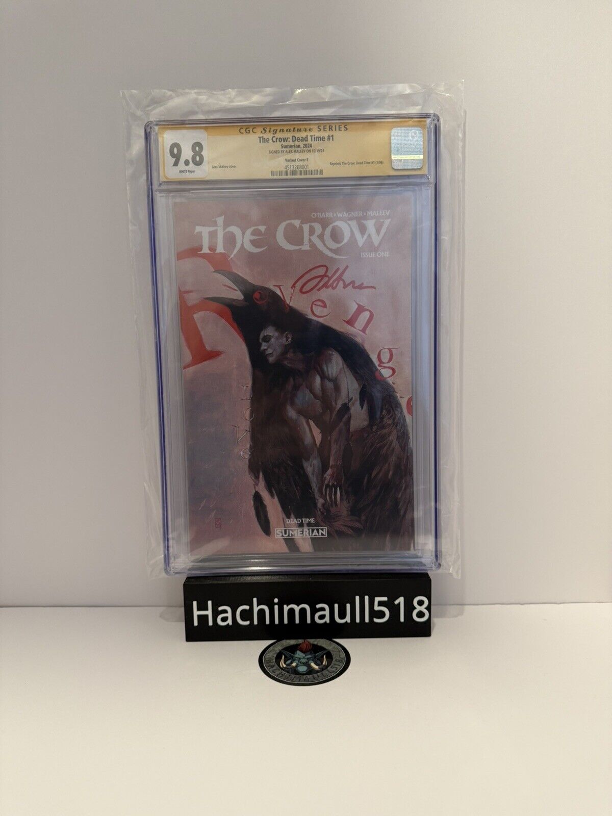 CGC SS 9.8 - The Crow Dead Time 1 Alex Maleev Signed 1:25 Ratio