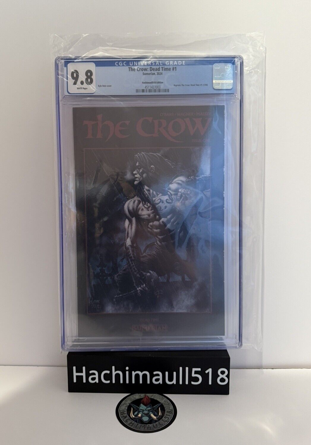 CGC 9.8 - The Crow Dead Time 1 Kyle Hotz Hachimaull Exclusive Ltd 250 W/COA