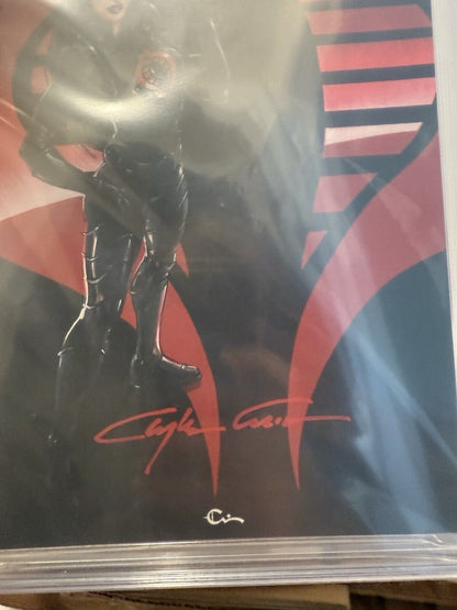 CGC SS 9.9 - GI Joe 313 Clayton Crain Baroness Virgin Signed In Red Megacon 2025