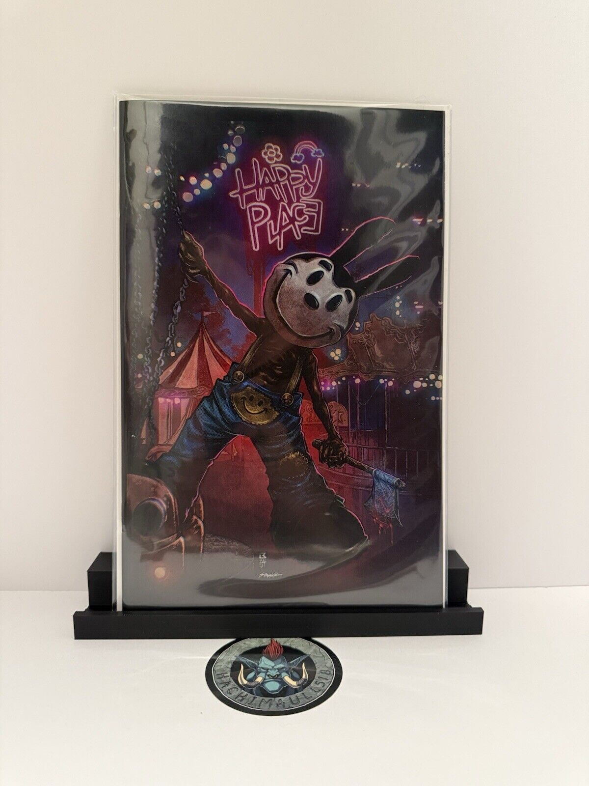 Happy Place Ashcan Megacon 2025 Ltd 25 Copies Garrett Gunn Embossed UV Cover