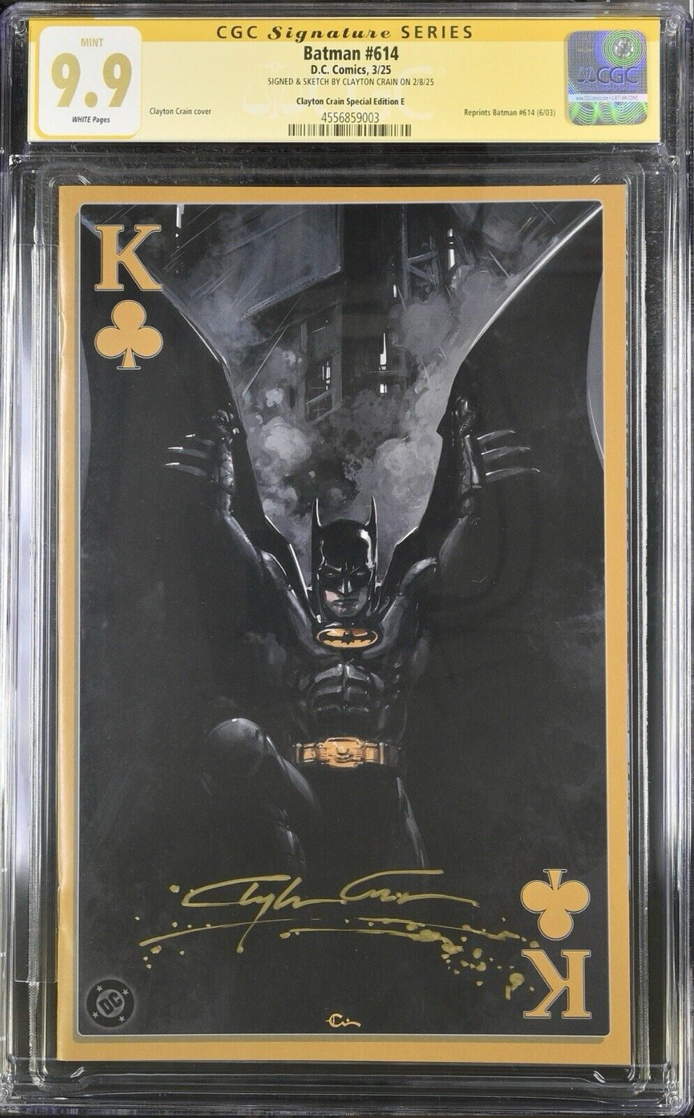 CGC SS 9.9 - Batman 614 Gold Murder Signed Clayton Crain Megacon 2025