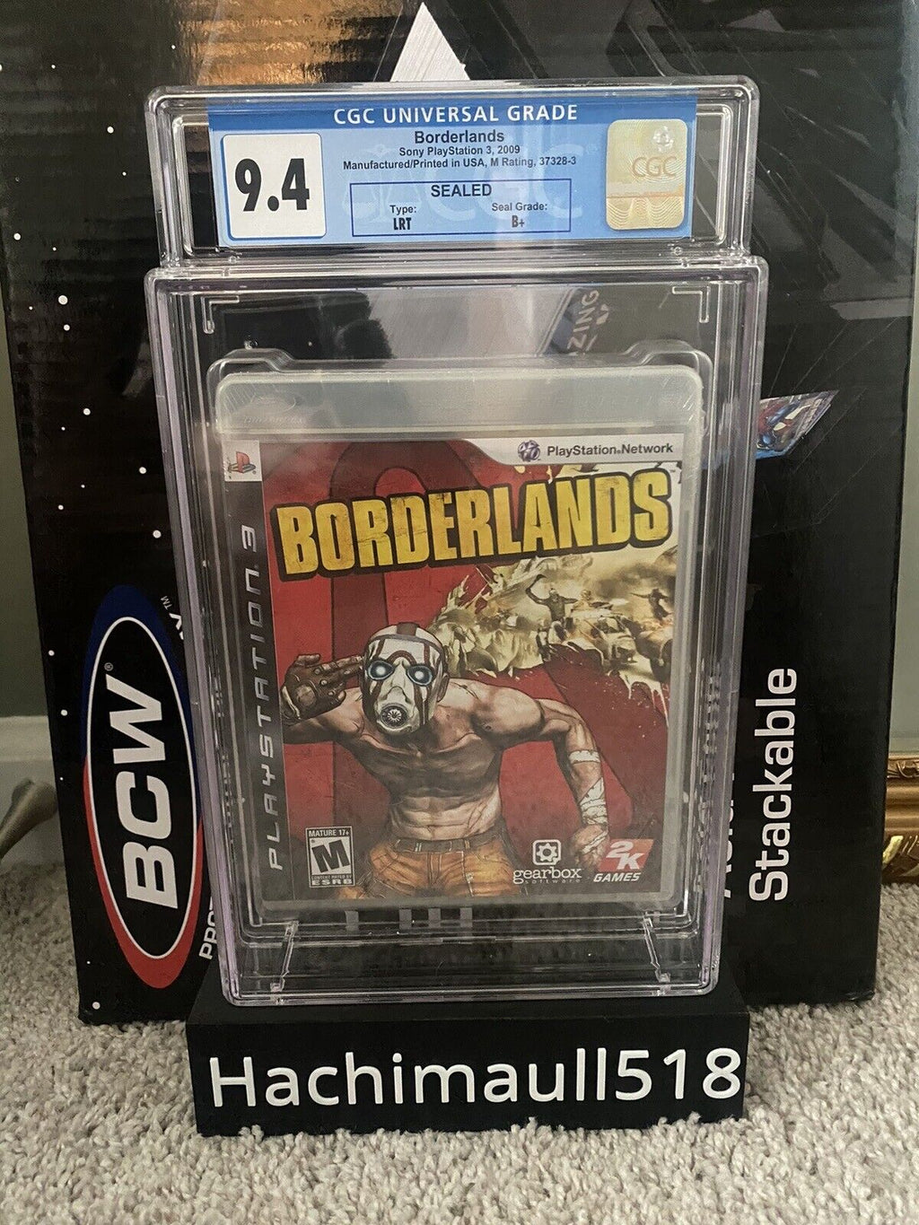 Borderlands 1 PS3 CGC 9.4 B+ Seal Not WATA Or VGA Ships Fast & Secure!