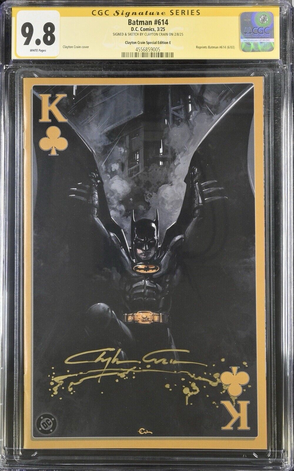 CGC SS 9.8 - Batman 614 Gold Murder Signed Clayton Crain Megacon 2025
