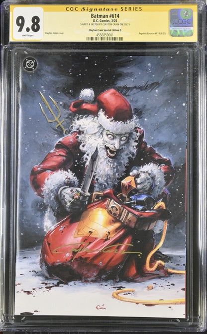 CGC SS 9.8 - Batman 614 Joker Clause Remarked + Signed Clayton Crain