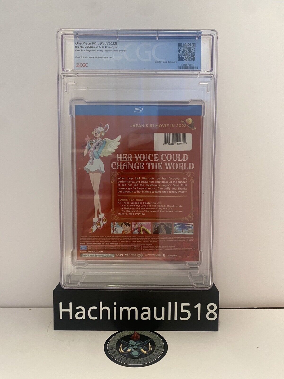 CGC 9.8 A++ One Piece Film Red Walmart Exclusive 9.4 Foil Slipcover DVD