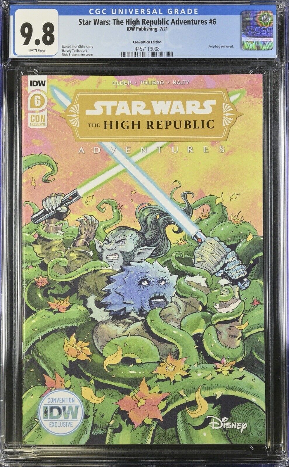 CGC 9.8 Star Wars The High Republic Adventures 6 SDCC 2021 Convention Edition
