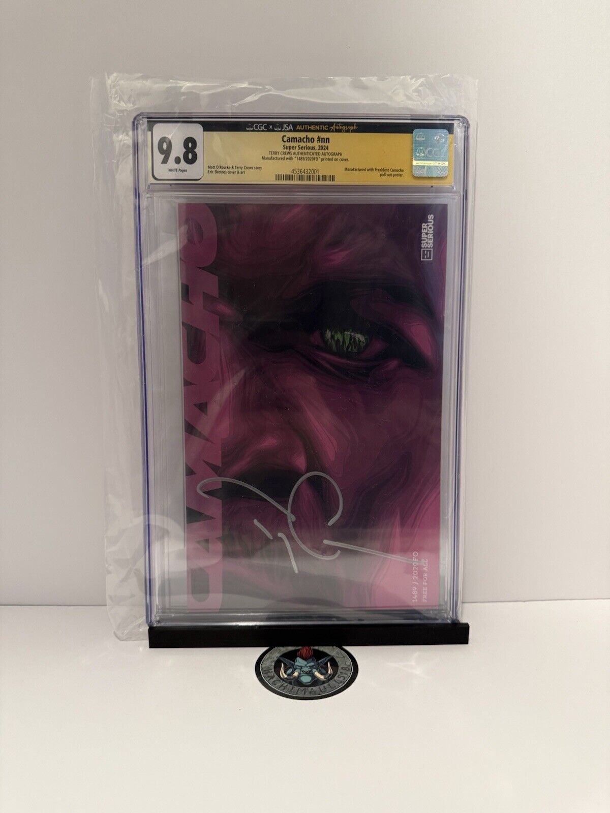 CGCxJSA 9.8 - Camacho Terry Crews Signed 1489/2020 Low Pop