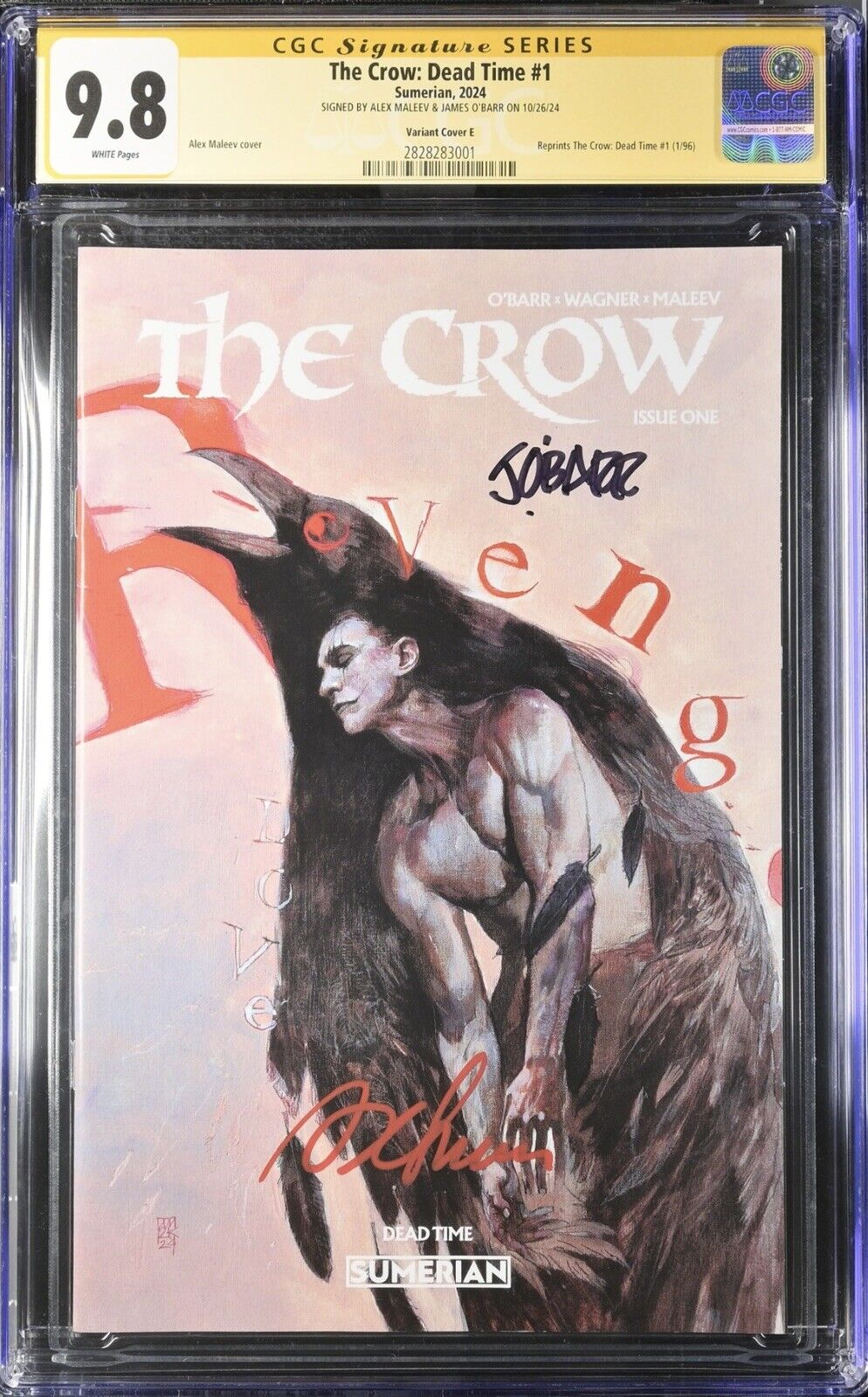 CGC SS 9.8 The Crow Dead Time 1 Ratio 1:25 Dbl Signed Alex Maleev & James O’Barr